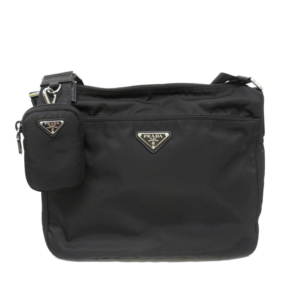 Prada ReNylon shoulder bag Saffiano leather Black